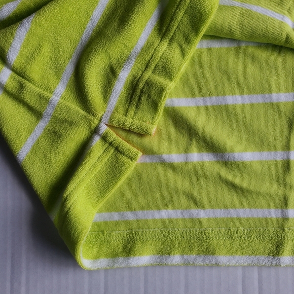 Joe Fresh Men's Terry Polo Striped Short Sleeve, Green, L - Picture 4 of 4